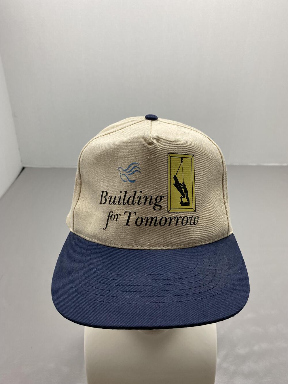 Hat Cap Snap Back One Size Beige KC Building For Tomorrow Mens Adjustable